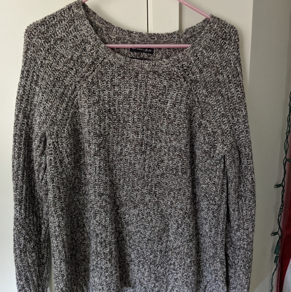 Grey knit American eagle sweater